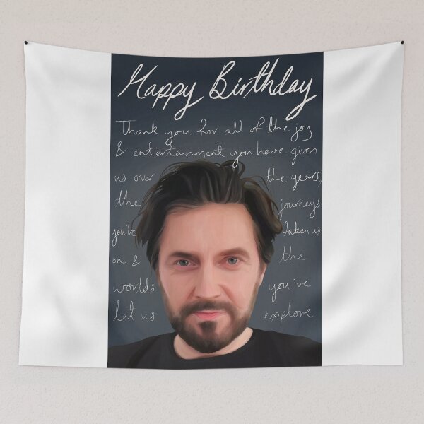 Item preview, Richard Armitage Portrait with Birthday Wishes designed and sold by Astrovian.