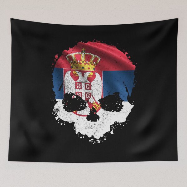Item preview, Skull with Serbian flag designed and sold by Mila1946.