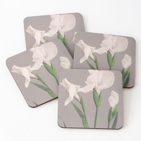 Item preview, Retro Japanese Flower White Irises (1887–1897) by Ogawa Kazumasa designed and sold by Designedbysm.