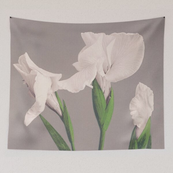 Item preview, Retro Japanese Flower White Irises (1887–1897) by Ogawa Kazumasa designed and sold by Designedbysm.