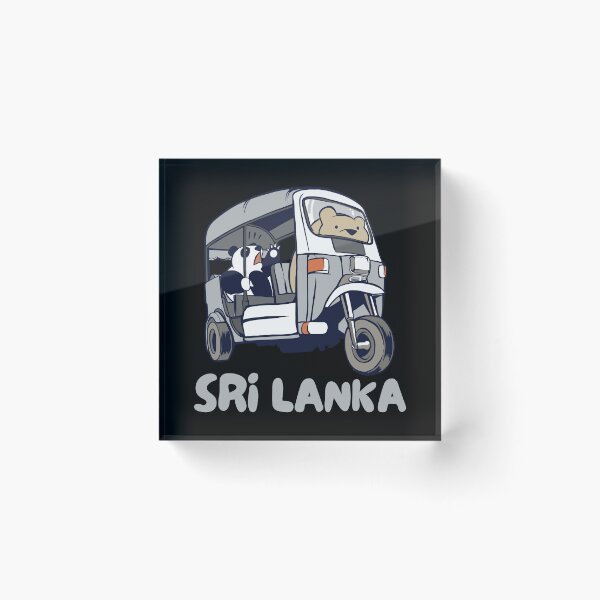 Item preview, Sri Lanka Tuk-Tuk Rickshaw Panda Bear designed and sold by Hoiho Adventure Shirts.