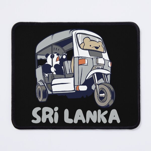 Item preview, Sri Lanka Tuk-Tuk Rickshaw Panda Bear designed and sold by Hoiho Adventure Shirts.