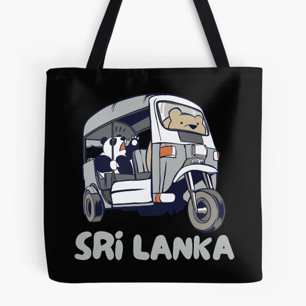 Item preview, Sri Lanka Tuk-Tuk Rickshaw Panda Bear designed and sold by Hoiho Adventure Shirts.