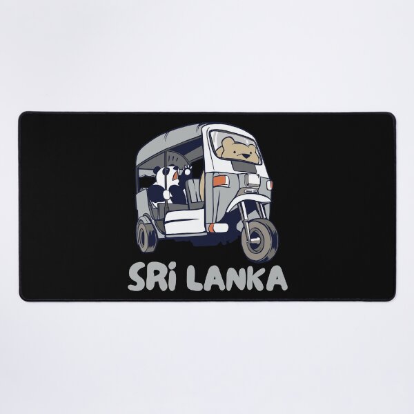 Item preview, Sri Lanka Tuk-Tuk Rickshaw Panda Bear designed and sold by Hoiho Adventure Shirts.