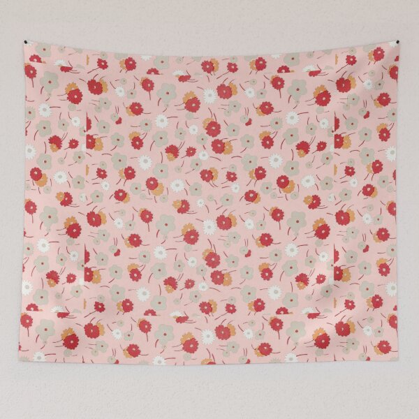 Item preview, White, gray, pink and red flowers (1929) By Charles Goy designed and sold by JABG-01.