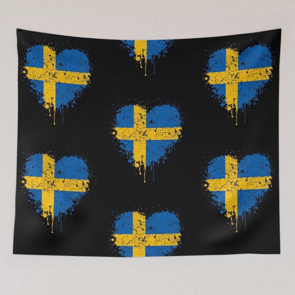 Item preview, Sweden heart flag designed and sold by Mila1946.