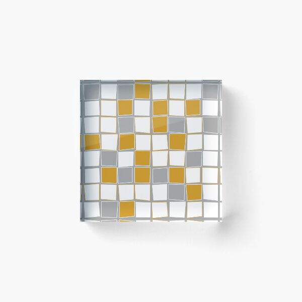 Artikelvorschau, Squares, modern, geometric, simple, elegant, grey, white, yellow, ochre entworfen und verkauft von Svitac.