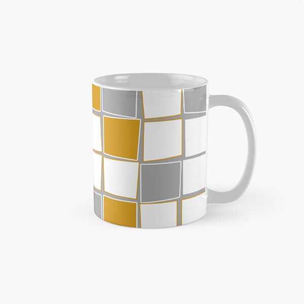 Artikelvorschau, Squares, modern, geometric, simple, elegant, grey, white, yellow, ochre entworfen und verkauft von Svitac.