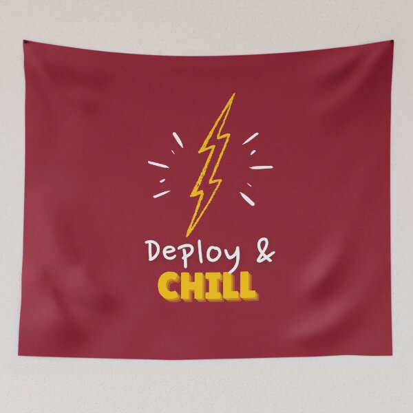 Item preview, Deploy and Chill Programmers and DevOps daily routine red designed and sold by IrinchiDE.