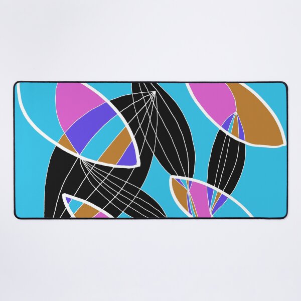 Item preview, Organic objects - 4 colors white lines on Blue Board designed and sold by Istvan Ocztos.