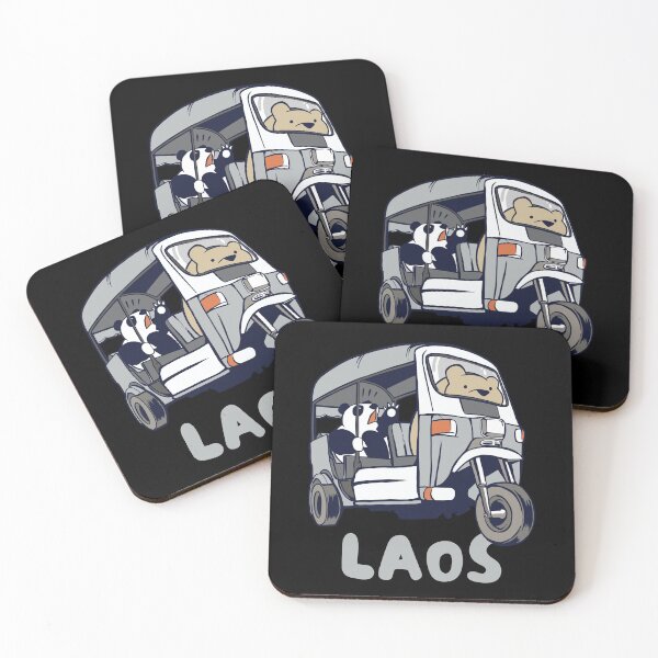 Item preview, Laos Tuk-Tuk Rickshaw Panda Bear designed and sold by Hoiho Adventure Shirts.