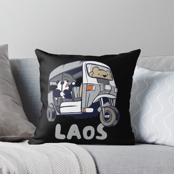 Item preview, Laos Tuk-Tuk Rickshaw Panda Bear designed and sold by Hoiho Adventure Shirts.