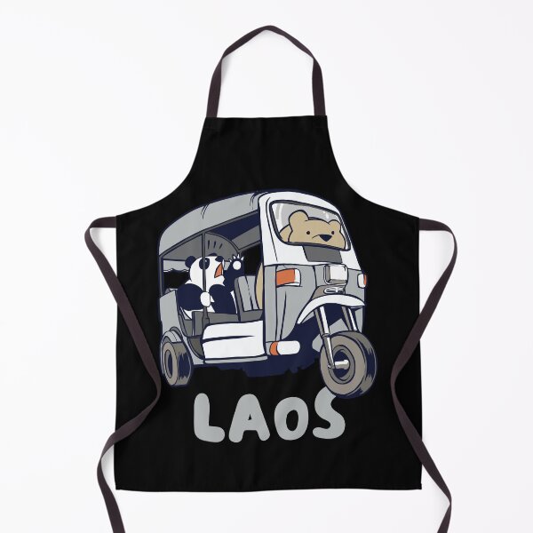 Item preview, Laos Tuk-Tuk Rickshaw Panda Bear designed and sold by Hoiho Adventure Shirts.