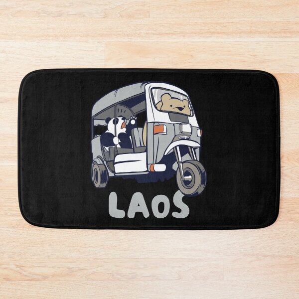 Item preview, Laos Tuk-Tuk Rickshaw Panda Bear designed and sold by Hoiho Adventure Shirts.