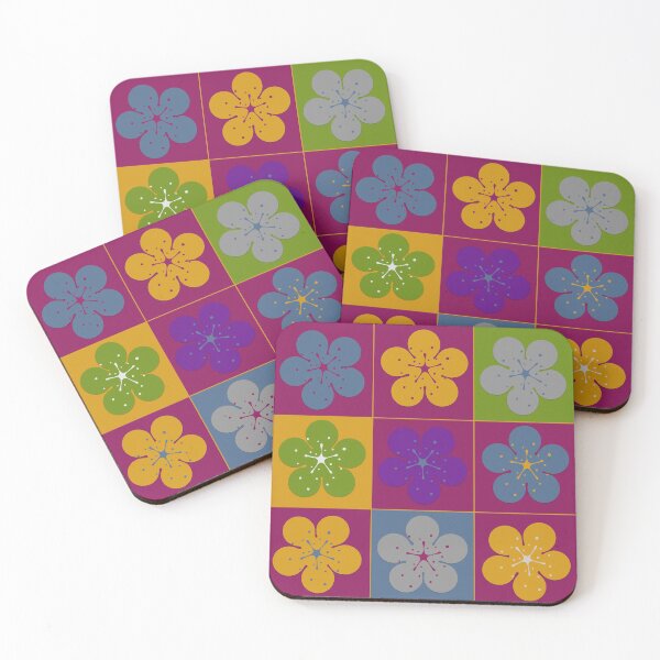 Item preview, Cherry tree blosom, abstract, flowers, pop art inspired, colorful designed and sold by Svitac.