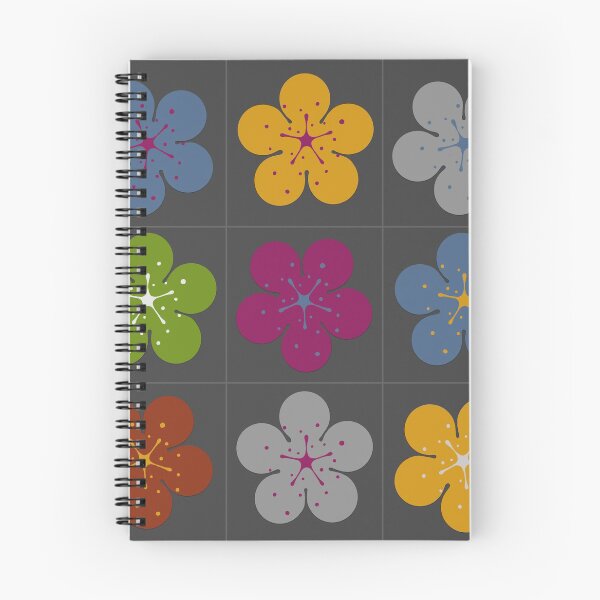 Item preview, Cherry tree blosom, abstract, flowers, pop art inspired, colorful, grey designed and sold by Svitac.