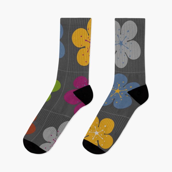 Item preview, Cherry tree blosom, abstract, flowers, pop art inspired, colorful, grey designed and sold by Svitac.