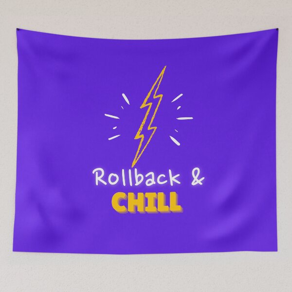 Item preview, Rollback and Chill Programmers and DevOps daily routine blue designed and sold by IrinchiDE.