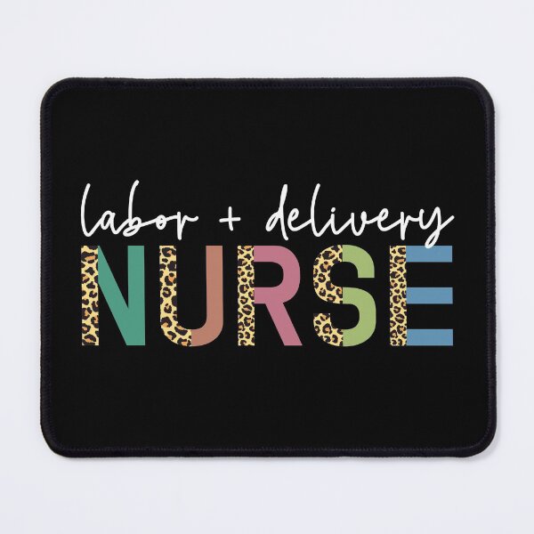 Item preview, Labor and delivery nurse Cheetah print typography | L and D Nurse Leopard print | Gifts for Labor+Delivery nurse designed and sold by Violet Treasures.