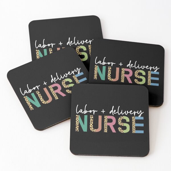 Item preview, Labor and delivery nurse Cheetah print typography | L and D Nurse Leopard print | Gifts for Labor+Delivery nurse designed and sold by Violet Treasures.