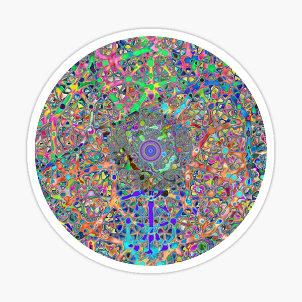 “Cosmogenesis” Algorithmically Generated Sacred Geometry Design Sticker