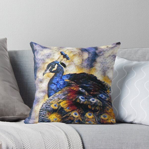 Artikelvorschau, aquarellmalerei pfau kunstwerk entworfen und verkauft von Rokay Arts.