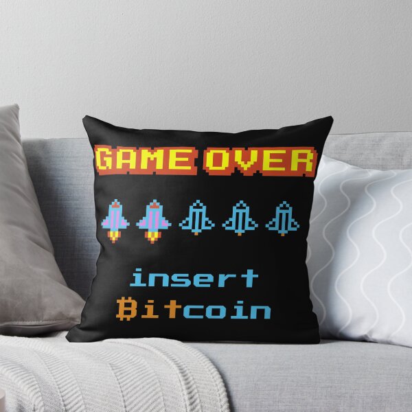 Artikelvorschau, Spiel vorbei. Bitcoin einwerfen | Arcade-Spiel-Bildschirm entworfen und verkauft von SVGWBA.