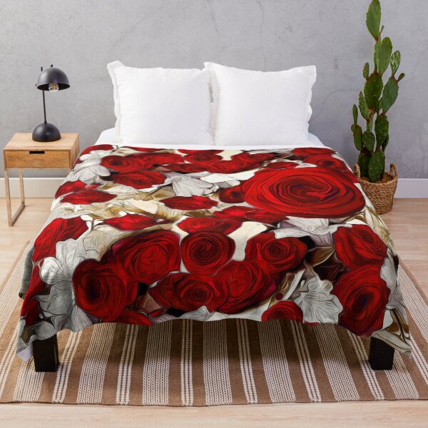 Artikelvorschau, Elegant red roses on beige entworfen und verkauft von Svitac.