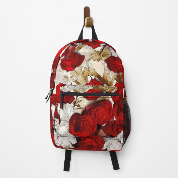 Item preview, Elegant red roses on beige designed and sold by Svitac.