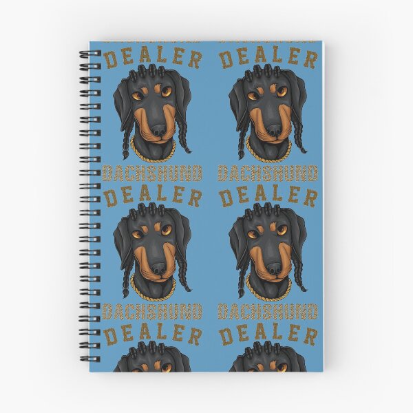 Item preview, Dealer Dachshund,  A Dachshund of smart appearance with braided hair and gold coloured rope chain around neck illustration design Titled: Dealer Dachshund designed and sold by PetLovers-Trust.