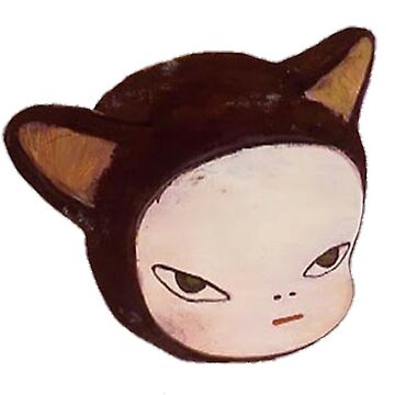 Artwork thumbnail, Cute Cat Yoshitomo Nara Japanese art sticker by babyfangs