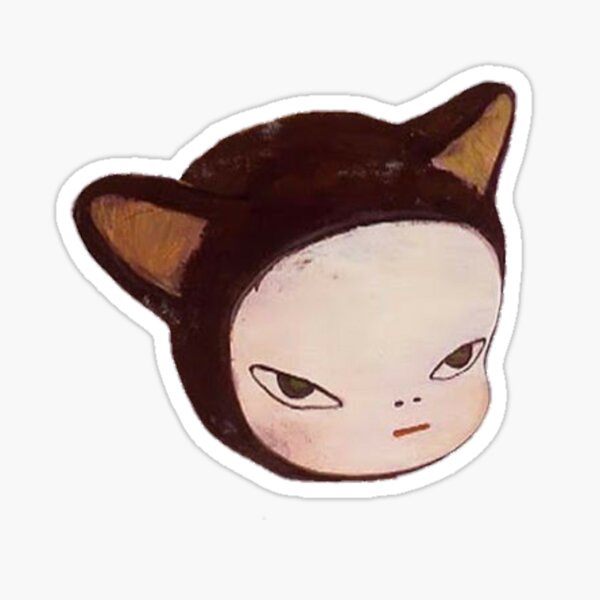 Cute Cat Yoshitomo Nara Japanese art sticker Sticker