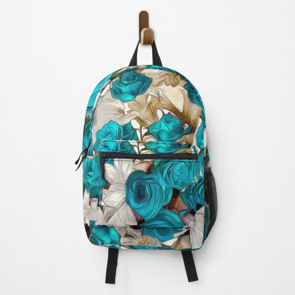 Item preview, Elegant turquoise roses on beige designed and sold by Svitac.