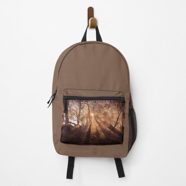 Item preview, WOOD SMOKE SUNLIGHT RAYS IN DEVON FOREST SUNSET designed and sold by Richard Brookes Photography.