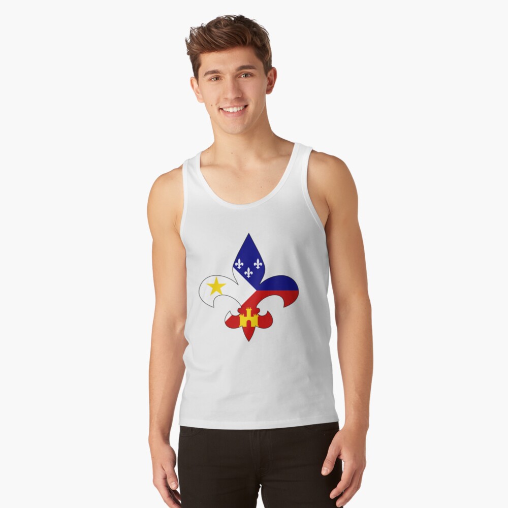 Louisiana Cajun Proud Acadiana Flag Fleur De Lis T Shirt-Bawle