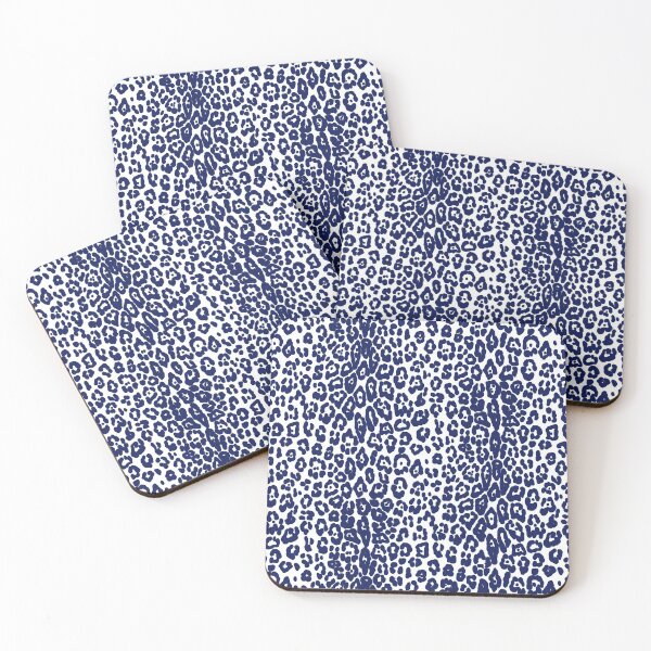 Item preview, Modern, lepard pattern, feline, big cat, animal print, navy blue, white designed and sold by Svitac.