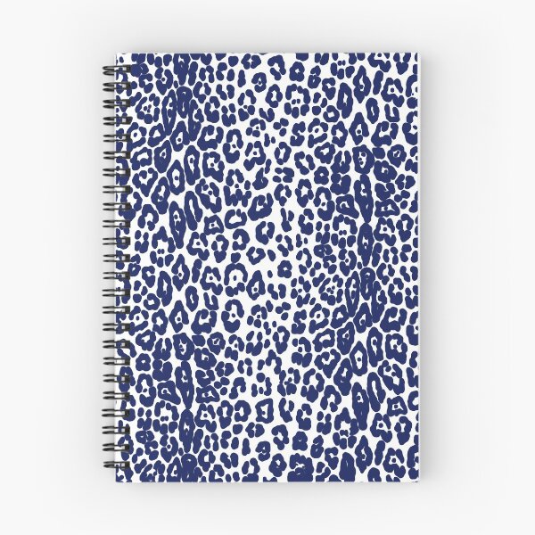 Item preview, Modern, lepard pattern, feline, big cat, animal print, navy blue, white designed and sold by Svitac.
