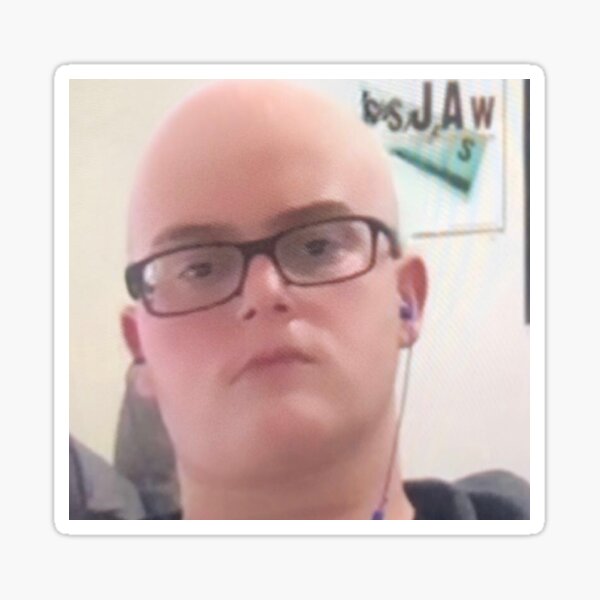 Bald Glass Jaw Fan Sticker