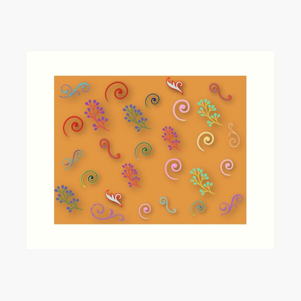 Abstract floral patterns Art Print