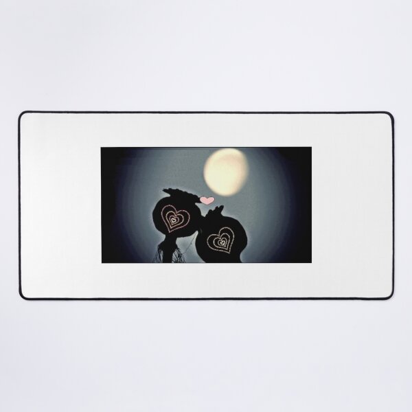 Item preview, Lean On Me Poppy Moon Silhouette Valentine Love designed and sold by PoppyPrintShop.