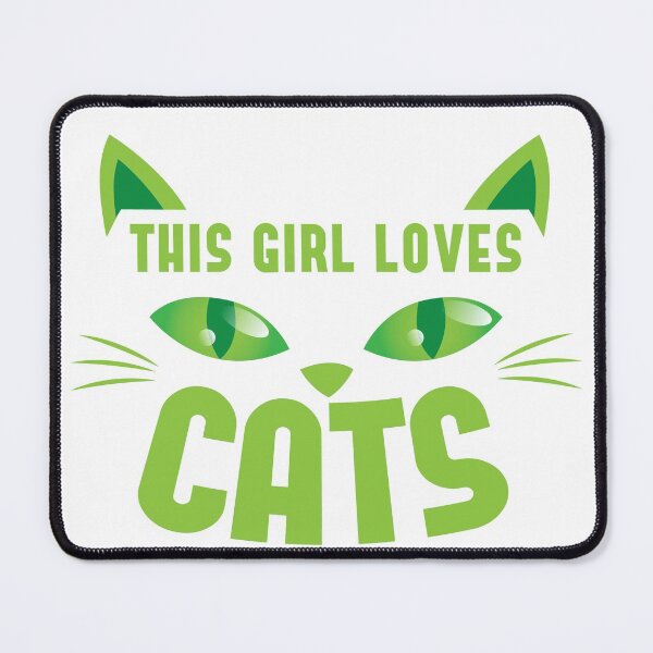 Item preview, This girl loves cats with cute kitty whiskers designed and sold by jazzydevil.