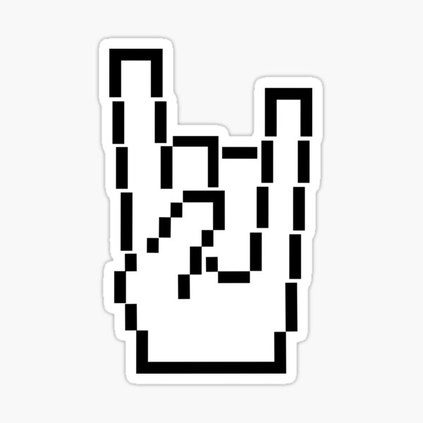 Bitmap Devil Horns Sticker