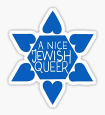 A Nice Jewish Queer- Blue Sticker