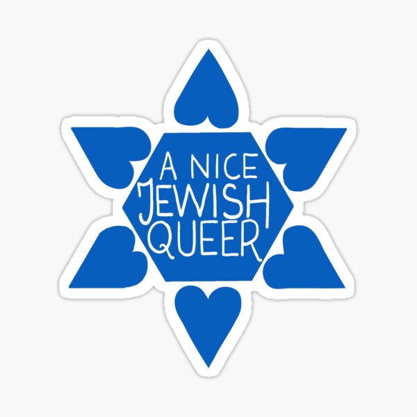 A Nice Jewish Queer- Blue Sticker