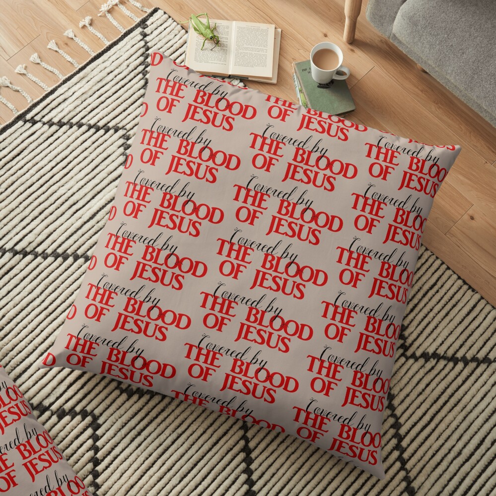 Blood of Jesus Floor Pillow
