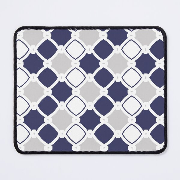 Item preview, Modern, ornamental, light grey, navy blue, blue, white pattern designed and sold by Svitac.
