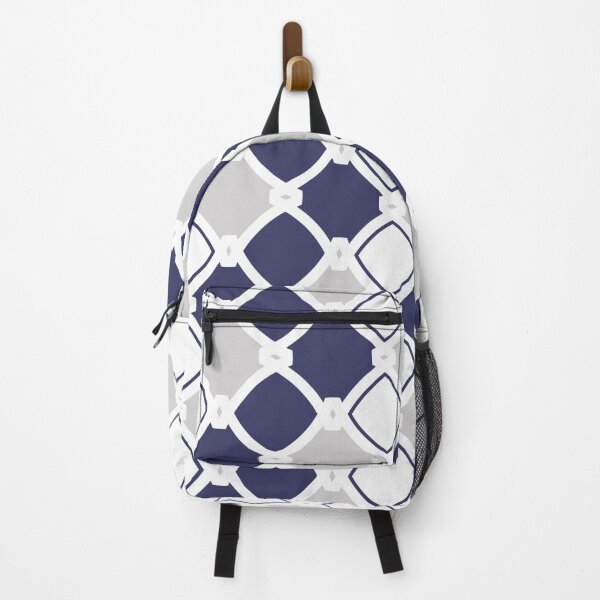 Item preview, Modern, ornamental, light grey, navy blue, blue, white pattern designed and sold by Svitac.
