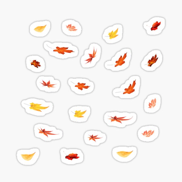 Item preview, Variety colors Leaves falling large variety pack -- changing colors small stickers designed and sold by glitchman2.