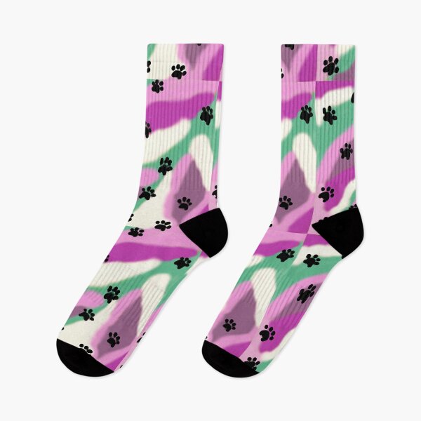 Item preview, Paw Prints 2 Multi Color Purple And Pink designed and sold by DesignsByMuriel.