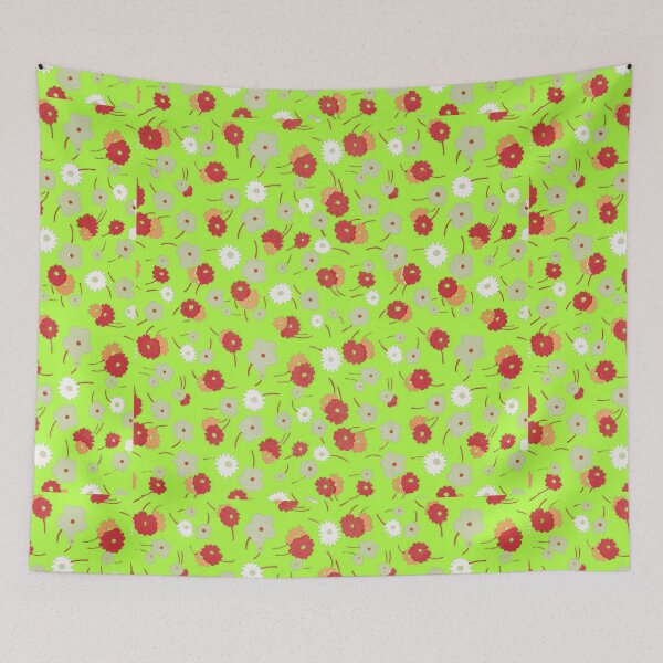 Item preview, White, gray, pink and red flowers (1929) By Charles Goy designed and sold by JABG-01.